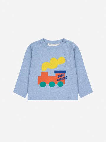 Bobo Choses Baby Light Blue Choo Choo T-shirt