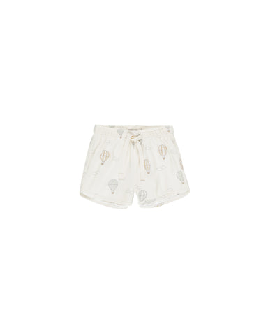 Quincy Mae Ivory Hot Air Balloons Boys Swim Short