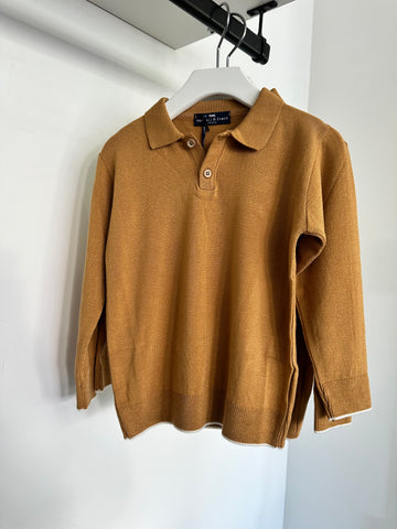 Manuell Frank Camel Knit Polo
