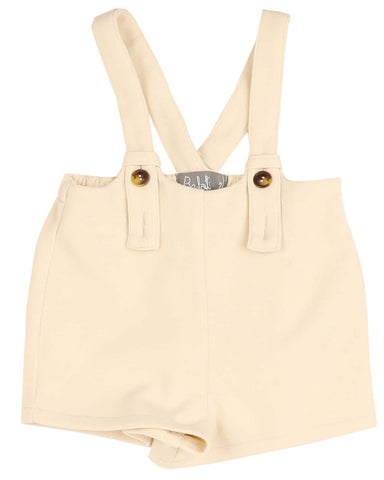 Belati Cream Jersey Baby Overalls