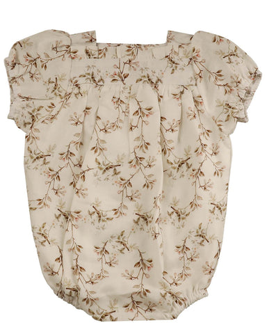 Belati Beige Square Neck Romper