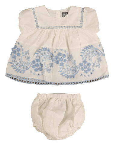 Belati Light Blue Contrast Eyelet Set