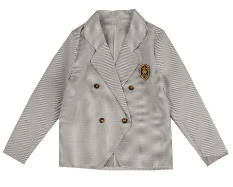 Belati Navy Striped Seersucker Jacket
