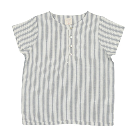 Lil Legs Light Blue Stripe Loop Button Shirt