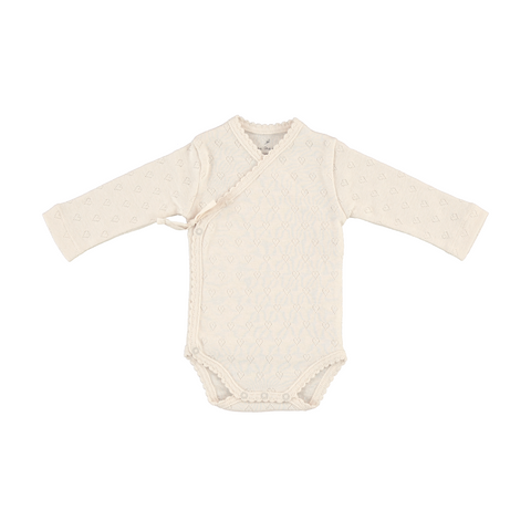 Bebe Organic Natural Heart Wrap Onesie + Footed Leggings