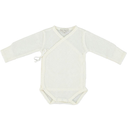 Bebe Organic Pearl Blooms Wrap Onesie & Footed Pant Set