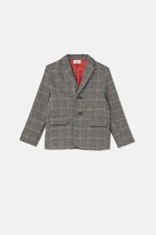 My Little Cozmo Cambridge Glen Plaid Blazer