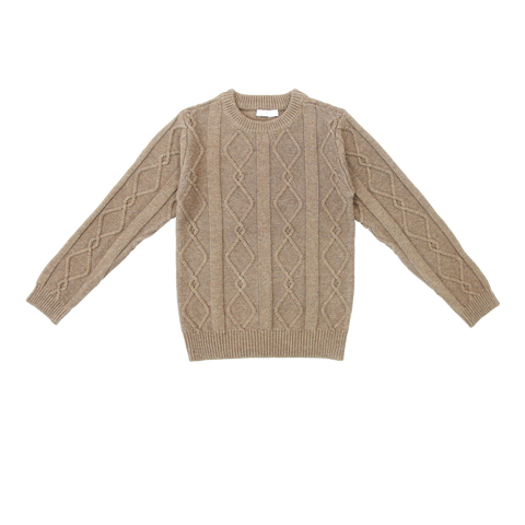 Coco Blanc Mocha Diamond Crew Sweater