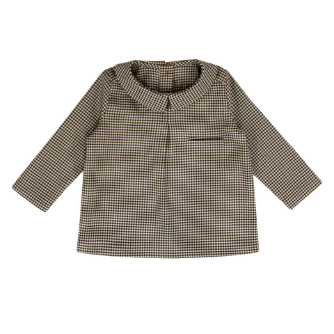Coco Blanc Houndstooth Peter Pan Shirt