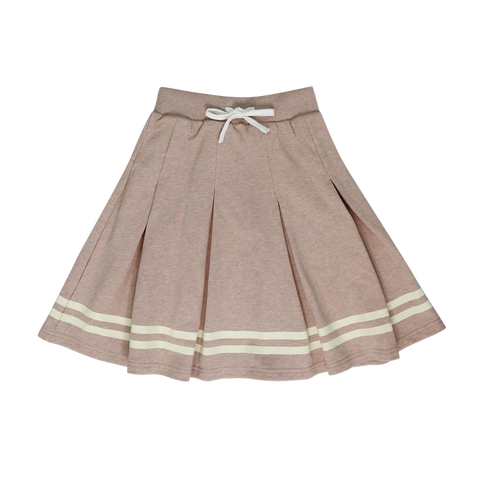 Coco Blanc Marled Blush Pleated Skirt