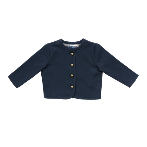 Coco Blanc Navy Cropped Blazer