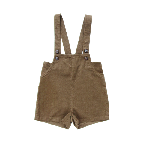 Coco Blanc Mocha Thin Corduroy Overalls