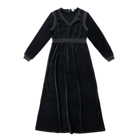 Coco Blanc Black Velour Maxi