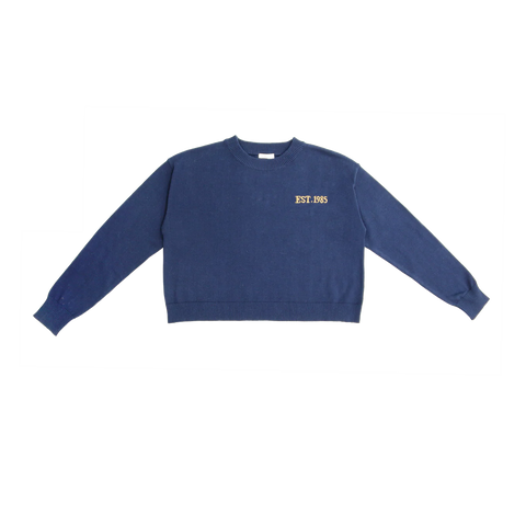 Coco Blanc Navy Boxy Sweater
