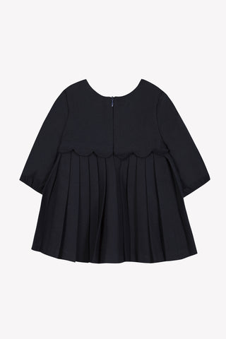 Tartine et Chocolat Marine Blue Pleated Dress