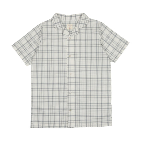 Lil Legs Light Blue Plaid Collar Shirt