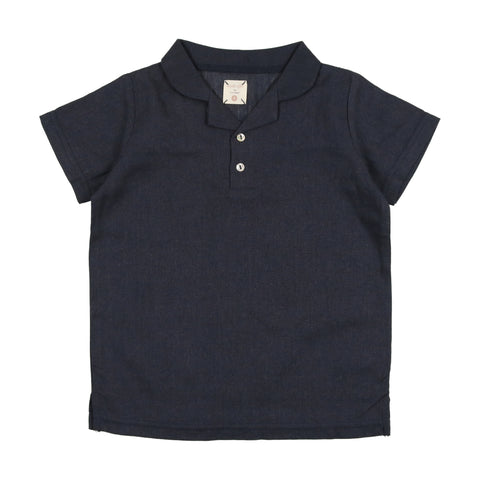 Lil Legs Off Navy Collar Shirt
