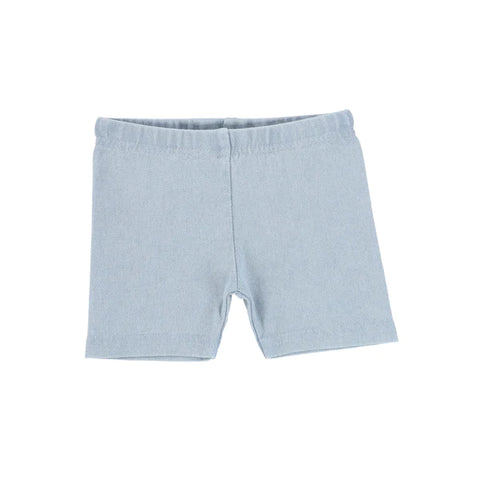 Lil Legs Chambray Jean Biker Shorts