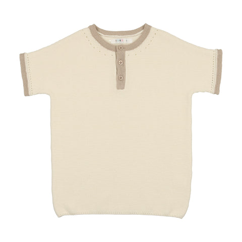 Coco Blanc Boys Cream Crew Sweater