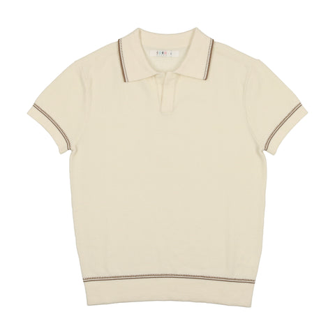 Coco Blanc Cream Stitched Polo