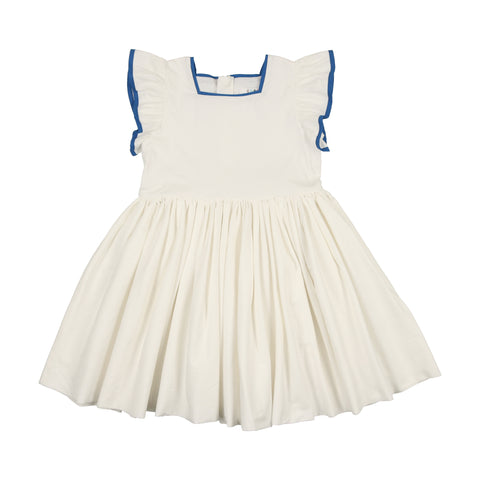 Coco Blanc Ivory Short Sleeve Square Neck dress