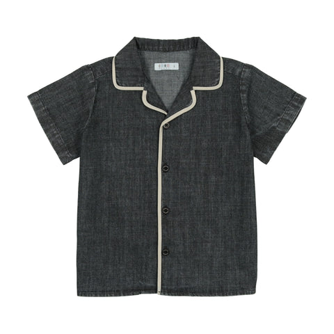 Coco Blanc Boys Black Denim Top