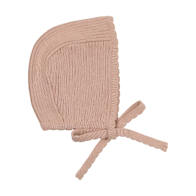 Lilette Mauve Knit Rib Bonnet