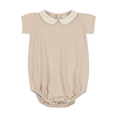 Lilette Taupe Dotted Knit Romper