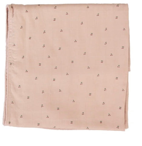 Lilette Dusty Pink Cherry Print Blanklet