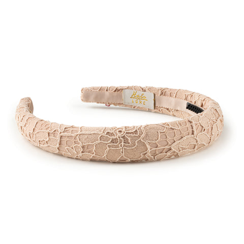 Halo Luxe Sand Evelina Lace Headband