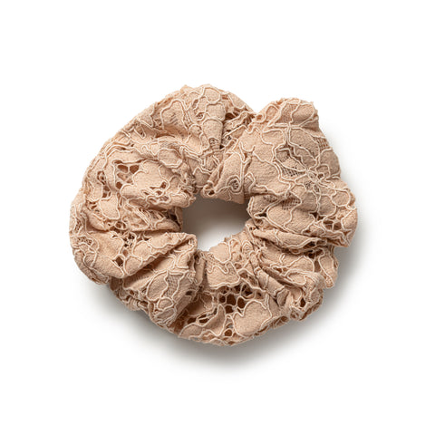 Halo Luxe Sand Evelina Lace Scrunchie