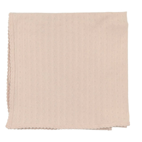 Lilette Shell Pink Fine Pointelle Blanket