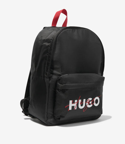 Hugo Black Logo Rucksack