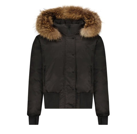 Scotch Bonnet Black Teen Canvas Bomber