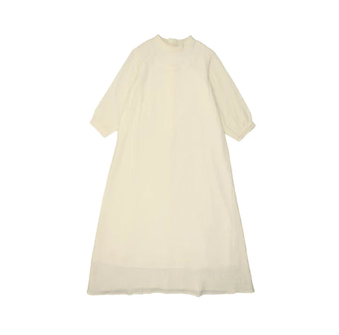 Coco Blanc Cream 3/4 Sleeve Gauze Robe
