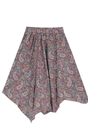 Tangerine Liberty Asymmetrical Skirt