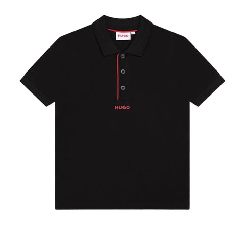 Hugo Black Short Sleeve Polo