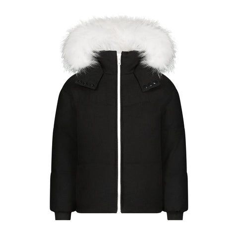 Scotch Bonnet Black Knit White Zipper Coat