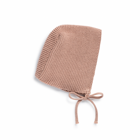 Domani Home Pale Pink Herringbone Knit Bonnet