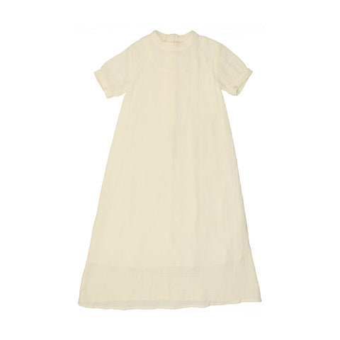 Coco Blanc Cream Short Sleeve Gauze Robe
