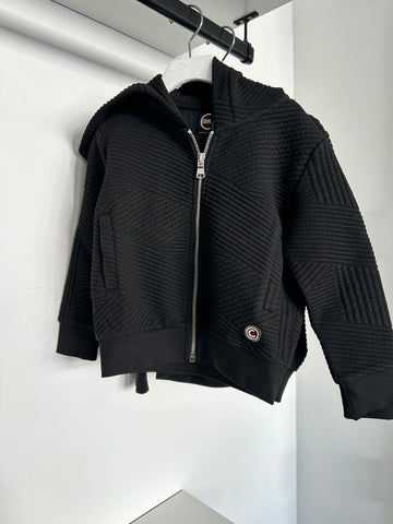 Colmar Black Knit Detail Zip Up