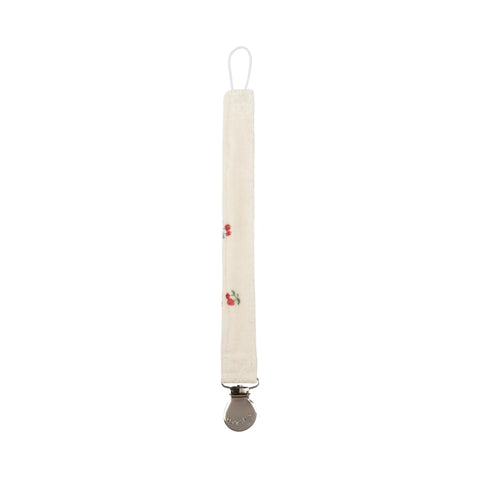 Ely's & Co Red & Cream Cherry Terry Paci Clip