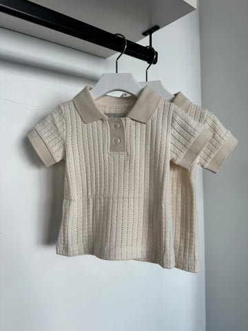 Atelier Parsmei Cotton Rib Knit Polo