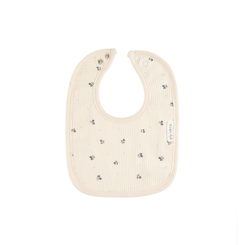 Ely's & Co Blue/Cream Ribbed Tulip Bib