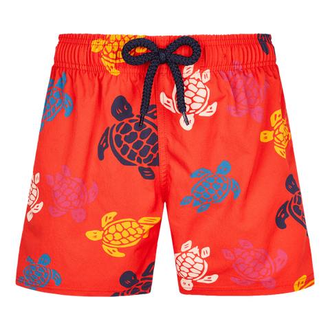 Vilebrequin Red Multicolor Turtles Swimsuit