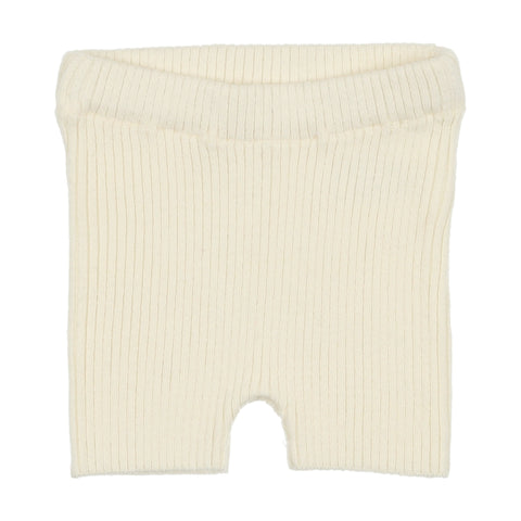 Lil Legs Ivory Knit Shorts