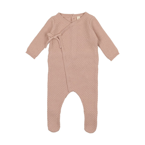 Lilette Rose Knit Wrap Pointelle Footie