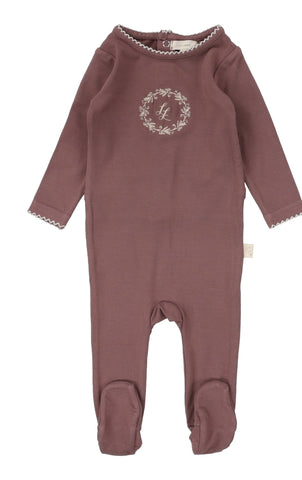 Lil Legs Analogie Dusty Plum Emblem Footie