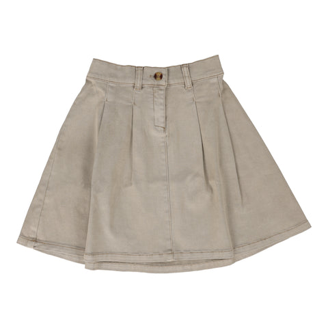 Lil Legs Taupe Pleated Skirt