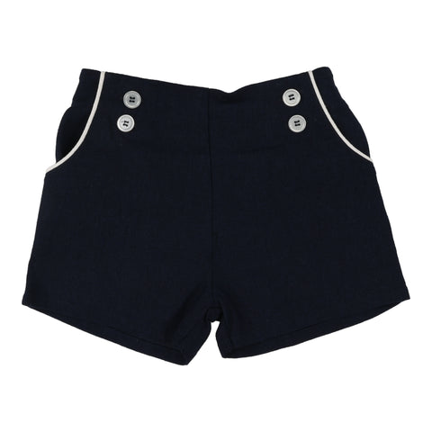 Lil Legs Analogie Navy Button Shorts